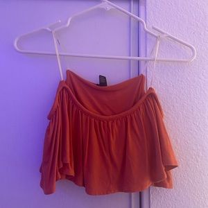 Frilly orange crop top from Forever 21